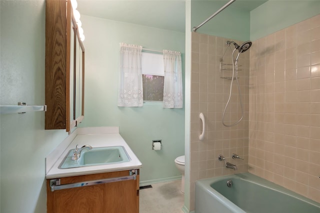 319 W Gail St, East Helena, MT 59635 - bathroom with vanity, toilet, tub / shower combination, and baseboards