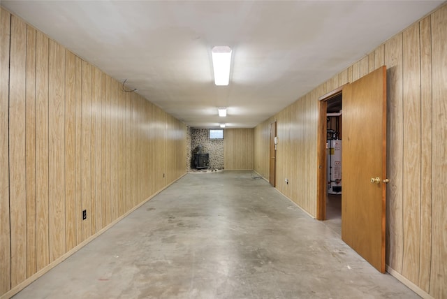 319 W Gail St, East Helena, MT 59635 - finished below grade area featuring wood walls and gas water heater