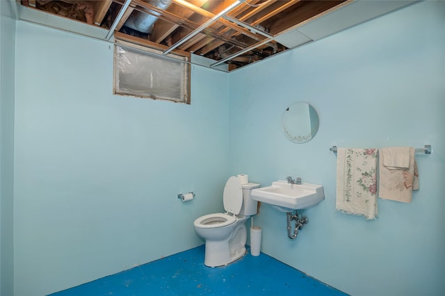 319 W Gail St, East Helena, MT 59635 - half bath with toilet, finished concrete flooring, and a sink