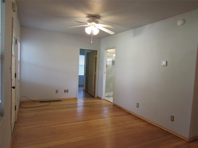 2323 3rd Ave S, Great Falls, MT 59405 - empty room with a ceiling fan, light wood finished floors, baseboards, and a smoke detector