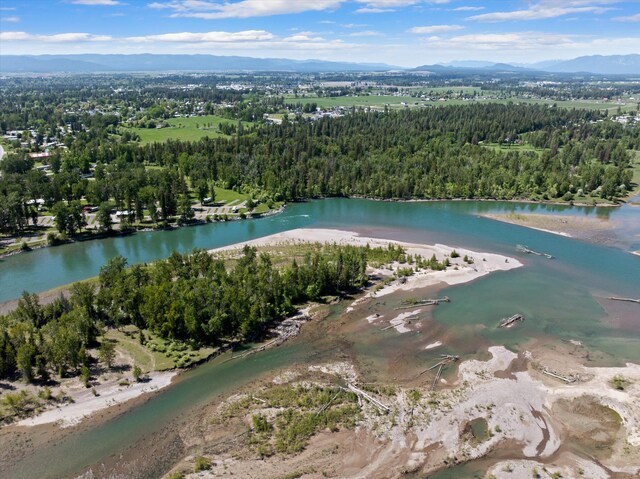 45 Panoramic Dr, Kalispell, MT 59901 - aerial overview of property's location with a forest and a water and mountain view