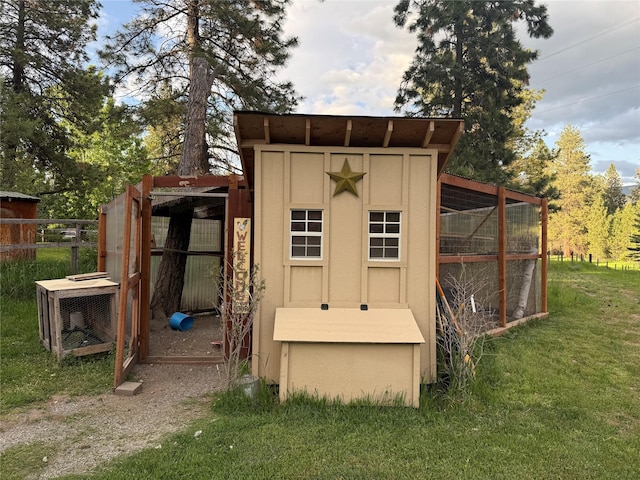 1265 Jellison Rd, Columbia Falls, MT 59912 - view of poultry coop with a yard