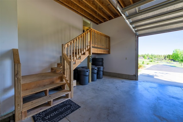 6659 Lamar Trl, Florence, MT 59833 - stairway with unfinished concrete flooring