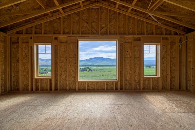 6659 Lamar Trl, Florence, MT 59833 - misc room with a mountain view and vaulted ceiling