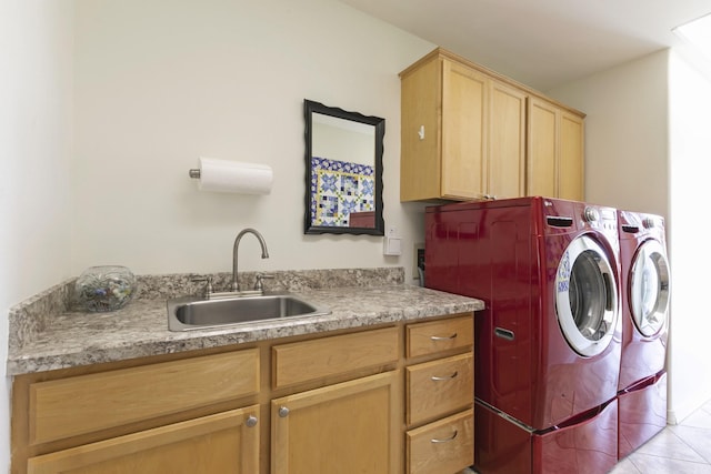 10190 Kona Ranch Rd, Missoula, MT 59808 - washroom featuring cabinet space, washer and dryer, and light tile patterned floors