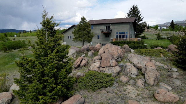 3380 Moulton Reservoir Rd, Butte, MT 59701 - rear view of property featuring a balcony
