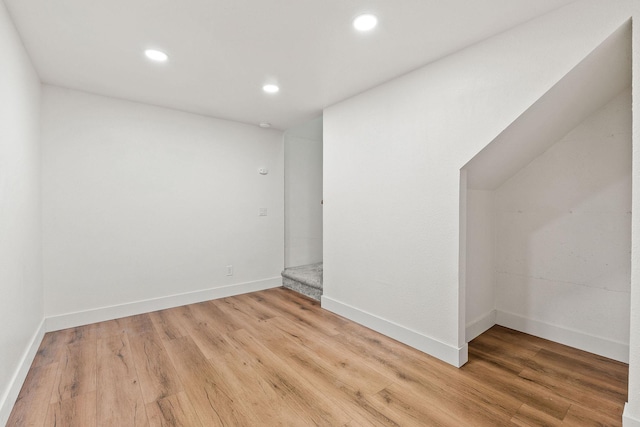 2249 Canvasback Ct, Kalispell, MT 59901 - unfurnished room with light wood-type flooring, recessed lighting, and baseboards