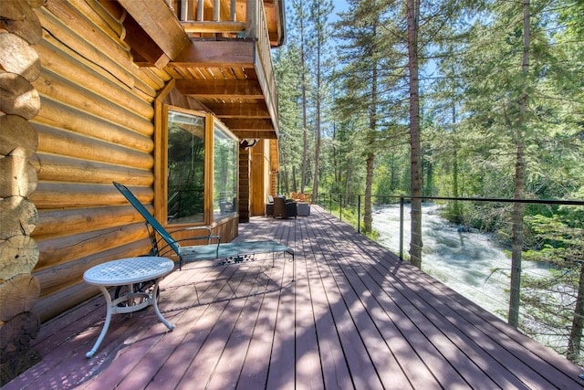 1062 Bear Creek Trl, Victor, MT 59875 - view of wooden deck