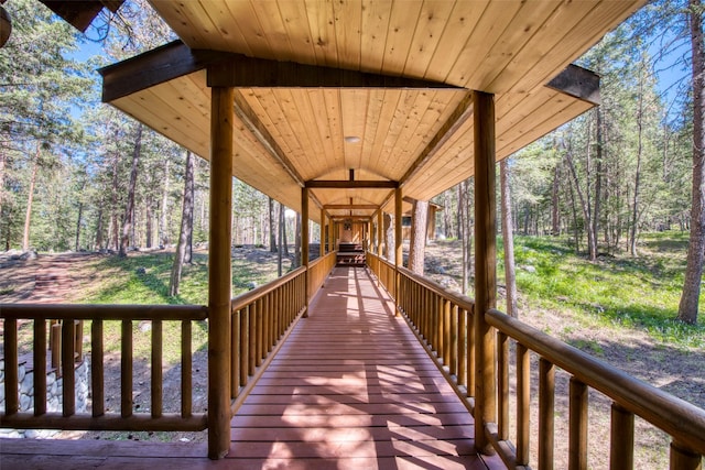 1062 Bear Creek Trl, Victor, MT 59875 - view of wooden deck