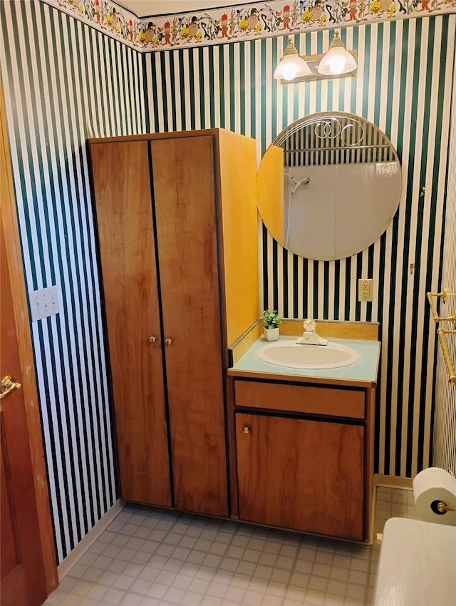 5 Pronghorn Dr, Clancy, MT 59634 - bathroom featuring wallpapered walls and vanity