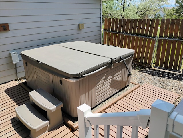 5 Pronghorn Dr, Clancy, MT 59634 - wooden deck with a hot tub