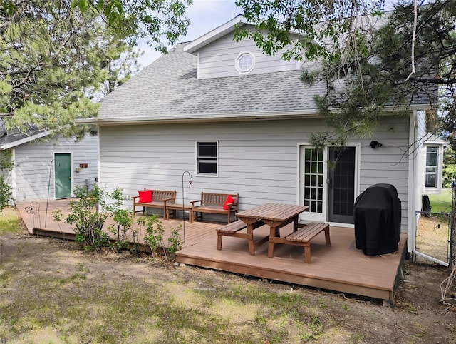 5 Pronghorn Dr, Clancy, MT 59634 - rear view of house with roof with shingles and a deck