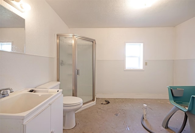 1065 Evergreen Dr, Seeley Lake, MT 59868 - bathroom featuring a stall shower and vanity