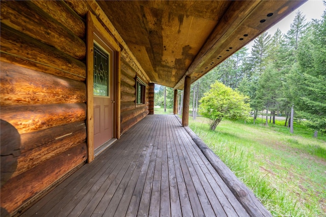 137 Amber Rd, Troy, MT 59935 - view of wooden deck