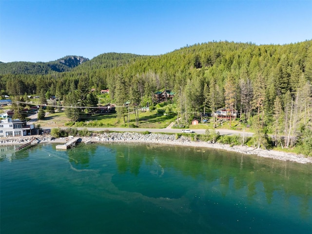 14690 Shore Acres Dr, Bigfork, MT 59911 - aerial view of a forest and a water and mountain view