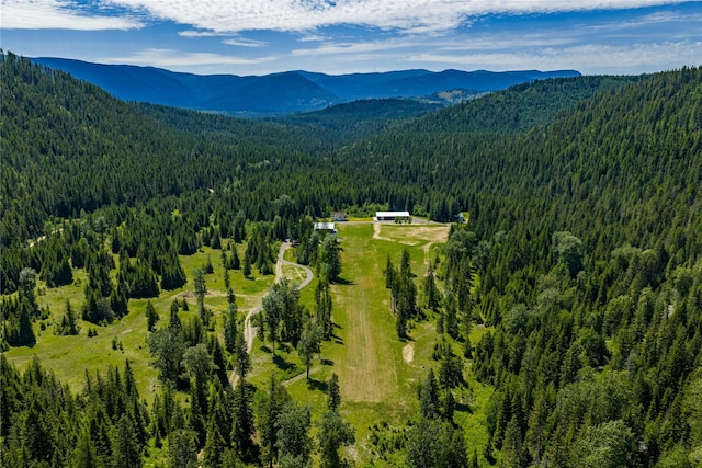 189 Blue Creek Rd, Heron, MT 59844 - bird's eye view of a forest and a mountain backdrop