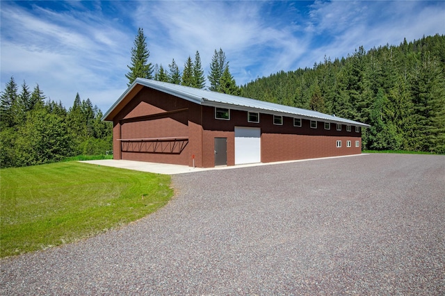 189 Blue Creek Rd, Heron, MT 59844 - horse barn with a view of trees