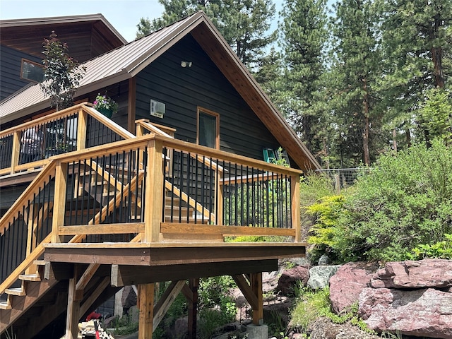 340 Elkhorn Rd, Seeley Lake, MT 59868 - view of wooden terrace