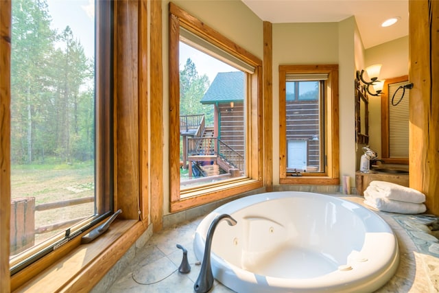 6900 Nez Perce Rd, Darby, MT 59829 - full bathroom with plenty of natural light and a whirlpool tub