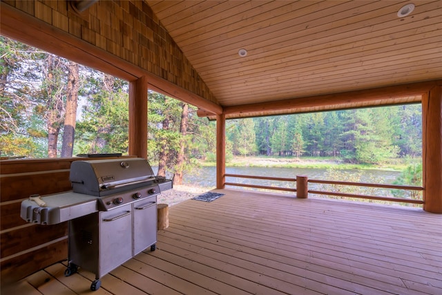 6900 Nez Perce Rd, Darby, MT 59829 - wooden terrace featuring area for grilling