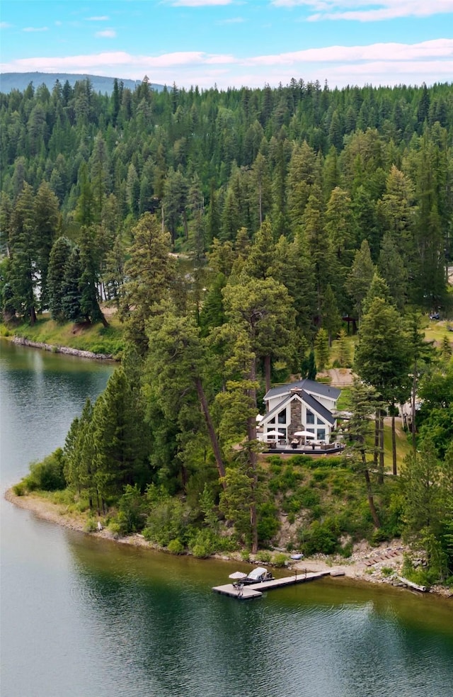 14833 Sunburst Dr, Bigfork, MT 59911 - view from above of property featuring a nearby body of water