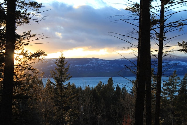 9230 Mt Highway 35, Bigfork, MT 59911 - water view featuring a mountain backdrop