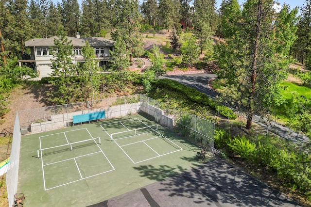 5959 Hayes Creek Rd, Missoula, MT 59804 - view of tennis court with view of scattered trees