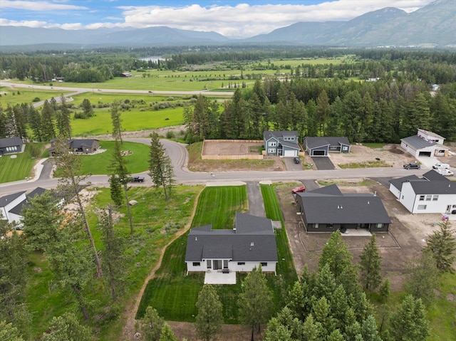 100 Bench Run, Columbia Falls, MT 59912 - aerial view of residential area featuring a mountainous background