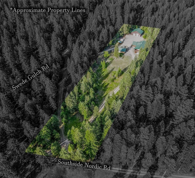 104 Swede Gulch Rd, Libby, MT 59923 - view of subject property featuring a heavily wooded area