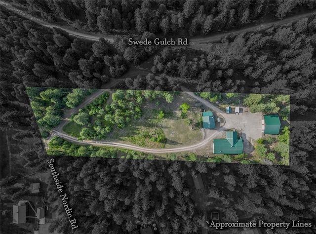 104 Swede Gulch Rd, Libby, MT 59923 - aerial overview of property's location with property boundaries highlighted