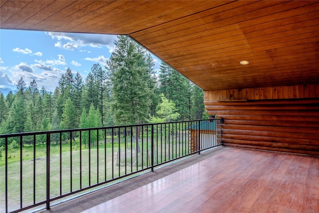 104 Swede Gulch Rd, Libby, MT 59923 - balcony featuring a wooded view