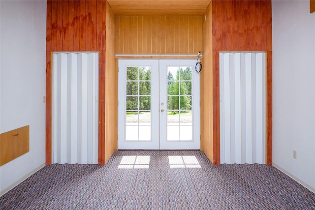 104 Swede Gulch Rd, Libby, MT 59923 - doorway with french doors and carpet flooring