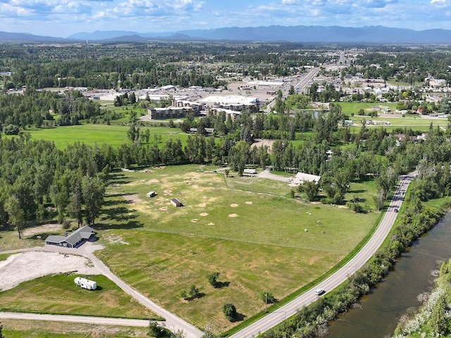 871 Conrad Dr, Kalispell, MT 59901 - aerial view of property's location with a mountainous background