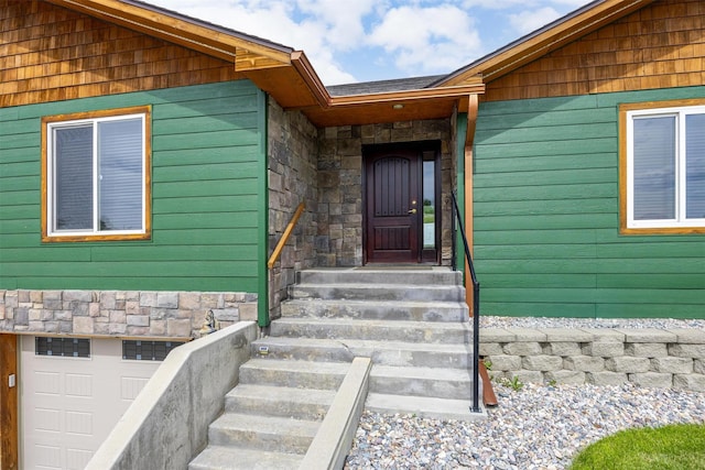 116 Windameer Ct, Butte, MT 59701 - view of exterior entry featuring a garage