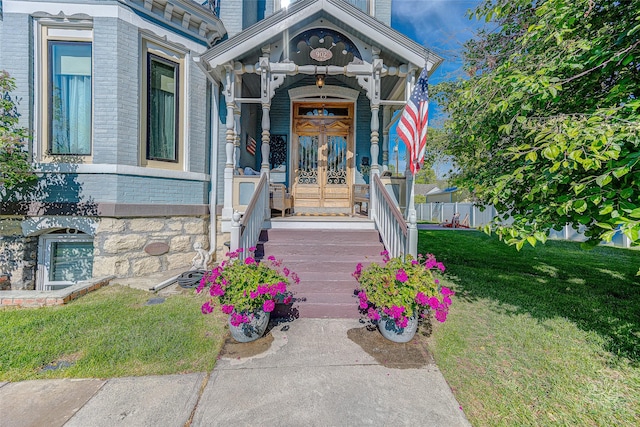 902 N Park Ave, Helena, MT 59601 - property entrance featuring brick siding and a chimney