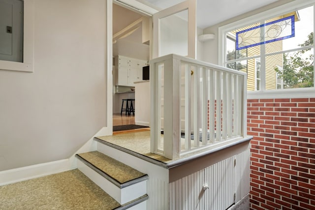 2606 View Dr, Missoula, MT 59804 - stairway featuring electric panel