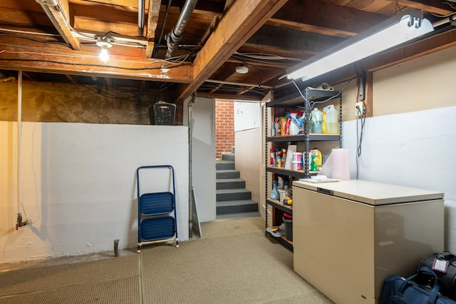 2606 View Dr, Missoula, MT 59804 - unfinished basement with fridge