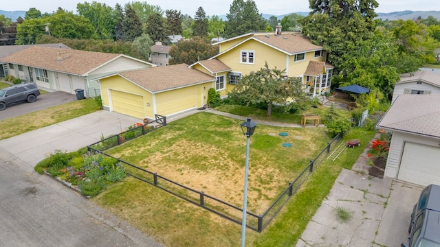 2606 View Dr, Missoula, MT 59804 - aerial view of residential area featuring a mountainous background