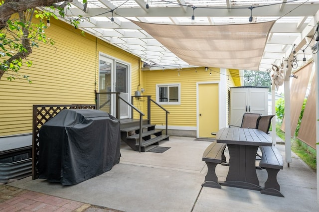 2606 View Dr, Missoula, MT 59804 - view of patio / terrace with outdoor dining space and a grill