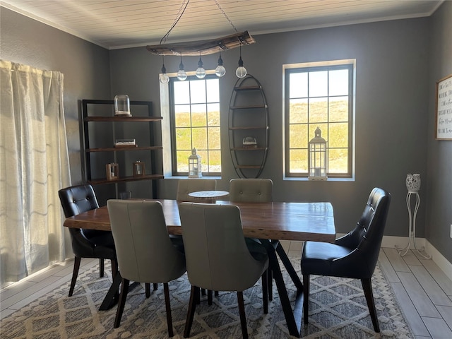 411 10th Ave NE, Choteau, MT 59422 - dining space with ornamental molding and wood finished floors