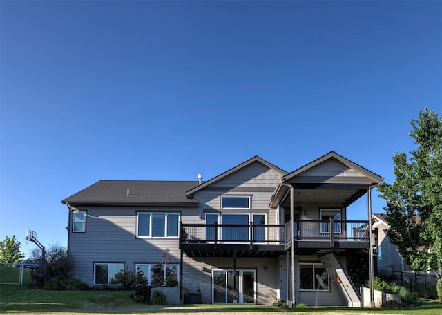 4995 Jeff Dr, Missoula, MT 59803 - back of property featuring a wooden deck