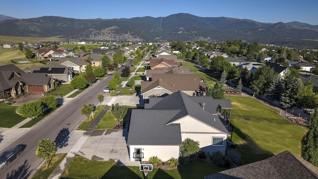 4995 Jeff Dr, Missoula, MT 59803 - aerial view of property's location with a mountain backdrop and nearby suburban area