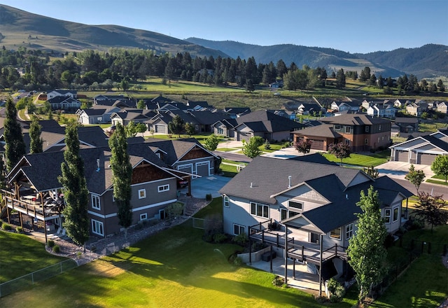 4995 Jeff Dr, Missoula, MT 59803 - aerial view of residential area featuring a mountainous background
