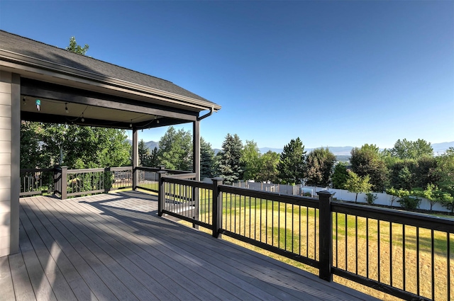 4995 Jeff Dr, Missoula, MT 59803 - wooden deck with a fenced backyard and a gazebo