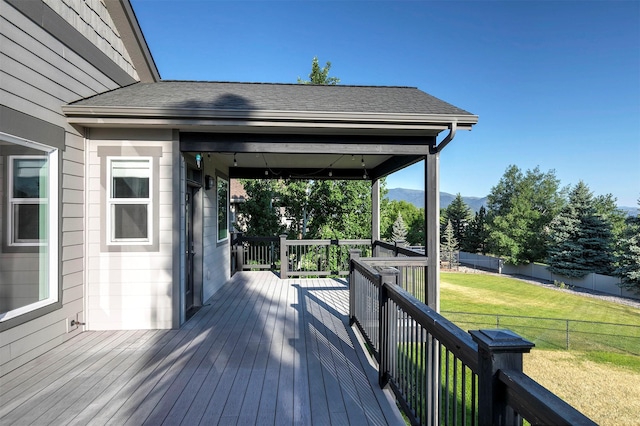 4995 Jeff Dr, Missoula, MT 59803 - wooden deck with a mountain view
