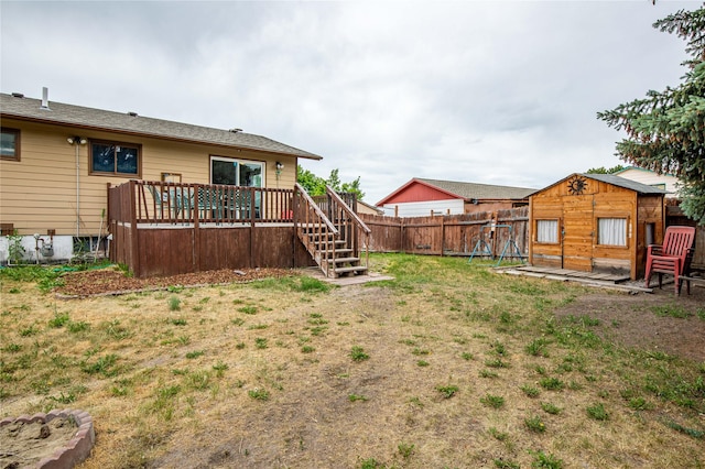 5900 Longview Dr, Missoula, MT 59803 - view of yard featuring a deck and stairs
