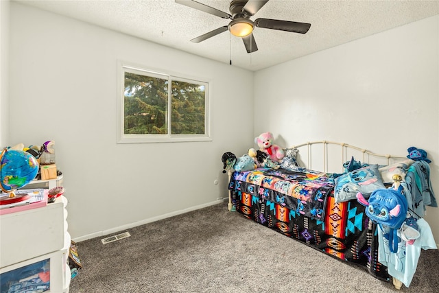 5900 Longview Dr, Missoula, MT 59803 - carpeted bedroom featuring a textured ceiling, ceiling fan, and baseboards