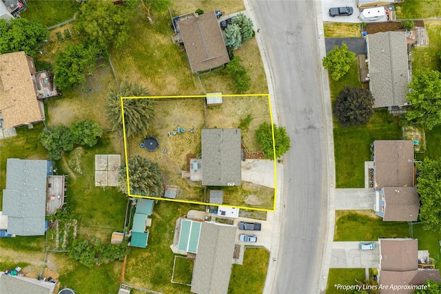 5900 Longview Dr, Missoula, MT 59803 - aerial view of residential area featuring property boundaries highlighted