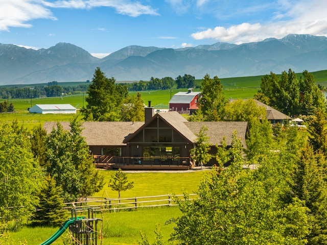 100 N Low Bench Rd, Gallatin Gateway, MT 59730 - view of mountain backdrop featuring rural landscape and agricultural land