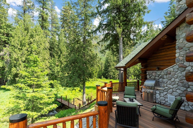 421 Swanson Lodge Rd, Troy, MT 59935 - wooden deck featuring area for grilling